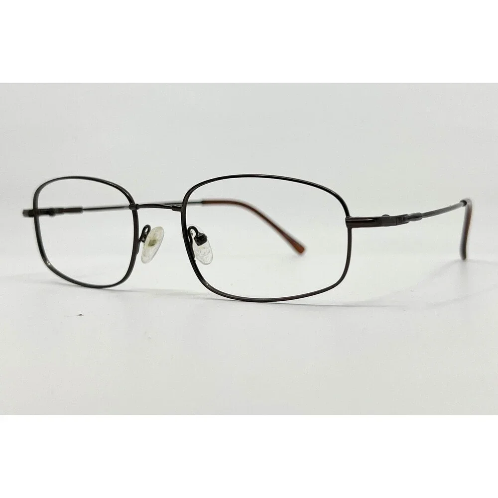Modern Modzflex MX907 Eyeglasses Mens Brown Oval Full Rim Frames 54-19-140